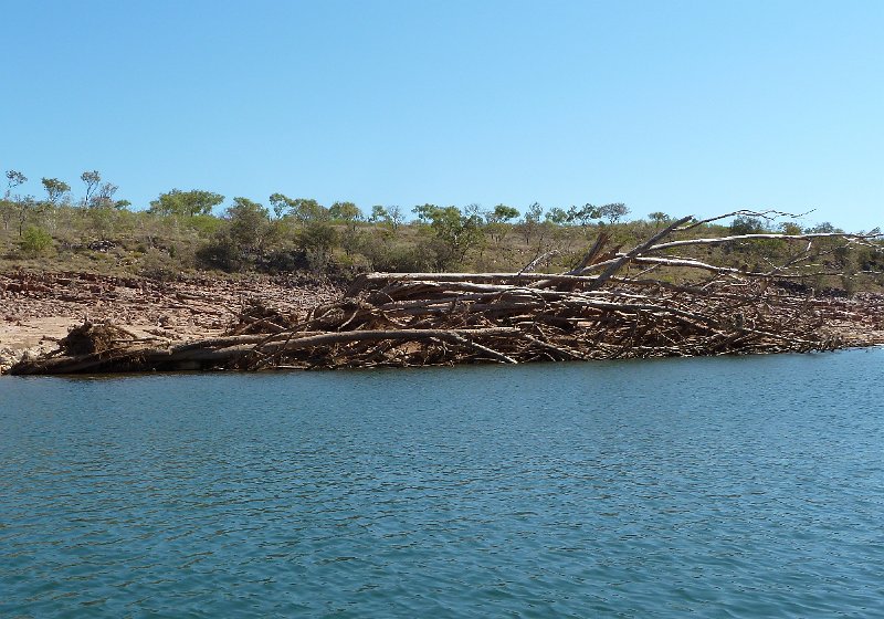 P1050215.JPG - Chamberlain Gorge, flood debris