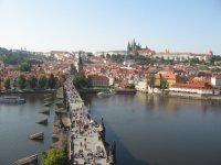 Charles Bridge, with Prague Castle in background