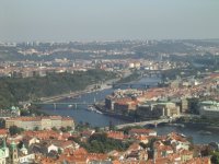 View of Prague from top of hill