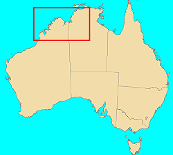 Australia showing region expanded in detailed map