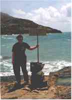 Jean standing at the tip of Cape York 
Peninsula