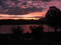 Lake Te Anau, sunset