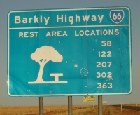 Distances to rest areas on Barkly Highway