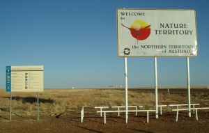 Signs at Northern Territory border