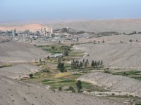 Power station and irrigated fields near Arequipa