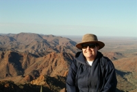 Jean at the lookout in Gammon Ranges