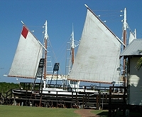Restored pearling luggers at Broome