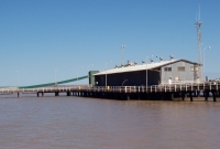 High tide, Derby jetty and bulk ore loading facility