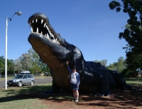 Crocodile statue at Wyndham
