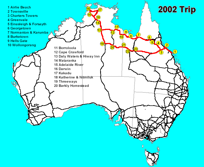 Map of trip route